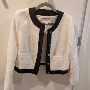 J. Crew Cream and Black Blazer